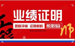 中級職稱業績證明材料