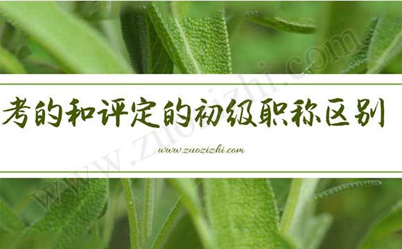 考的初級(jí)職稱和評(píng)定的初級(jí)職稱有區(qū)別嗎