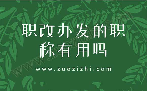 職改辦發(fā)的職稱有用嗎