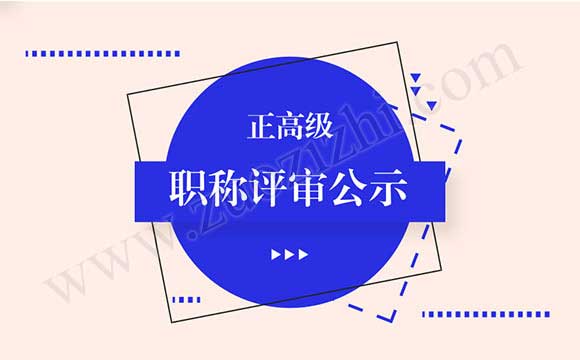 正高級職稱評審公示