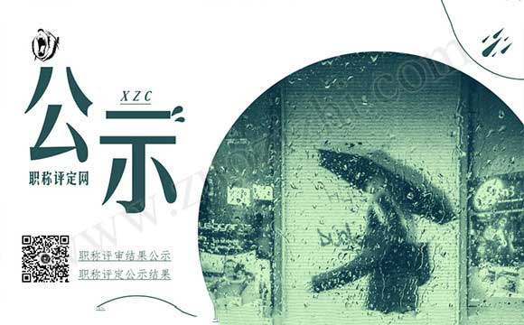 職稱申報公示結果