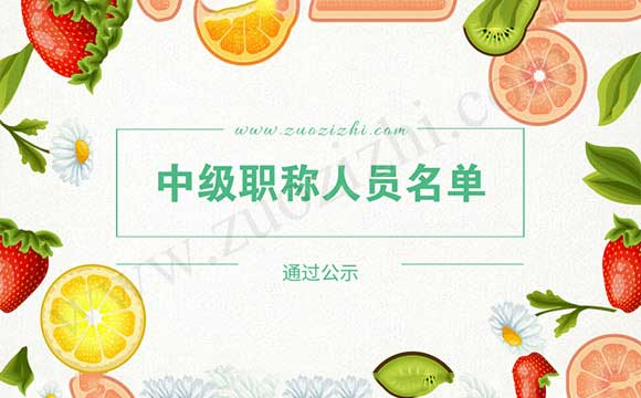 中級工程師評審公示