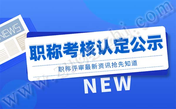 職稱考核認定公示