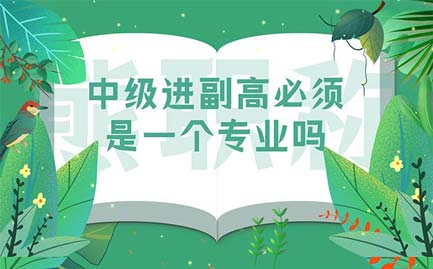 中級進副高必須是一個專業嗎