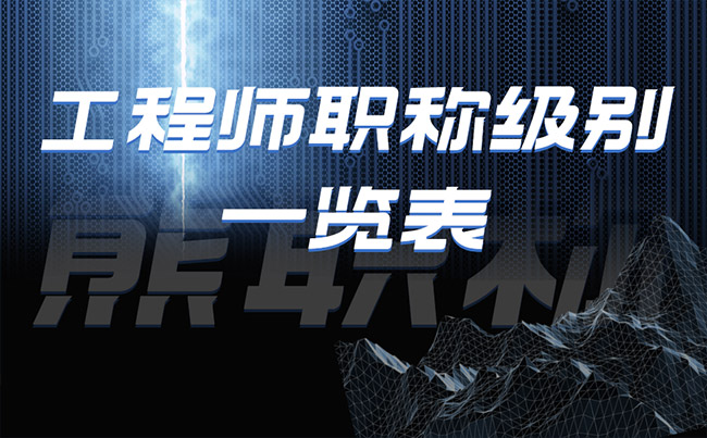 工程師職稱級別一覽表