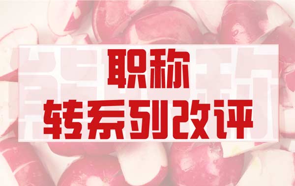 職稱轉系列改評
