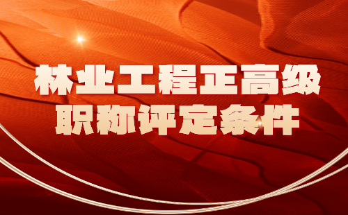 林業(yè)工程正高級(jí)職稱