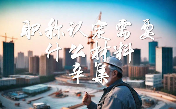 職稱認定需要什么材料