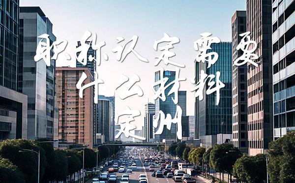 職稱認定需要什么材料